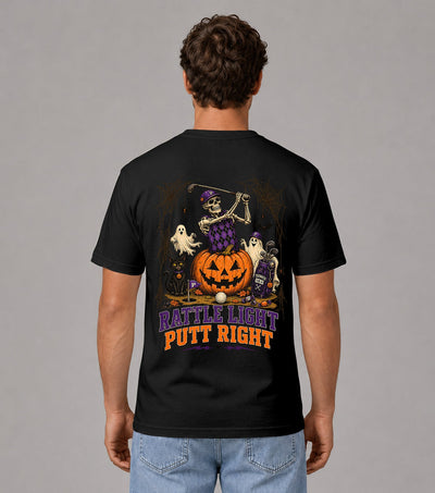 Halloween Rattle Light Putt Right Golf T-Shirt