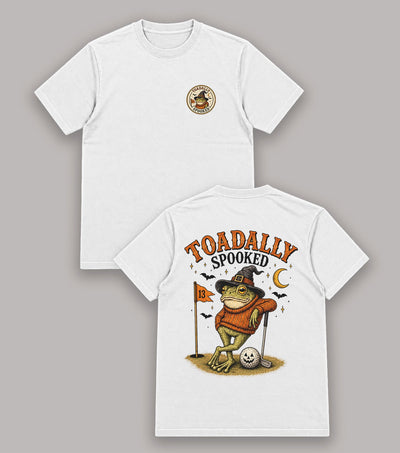 Toadally Spooked Frog Halloween Golf T-Shirt