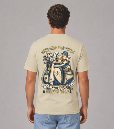Good Days Bad Shots Cat Golf T-Shirt