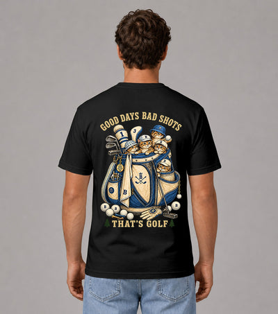 Good Days Bad Shots Cat Golf T-Shirt