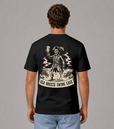 Sea Breeze Swing Ease Pirate Skeleton Golf T-Shirt