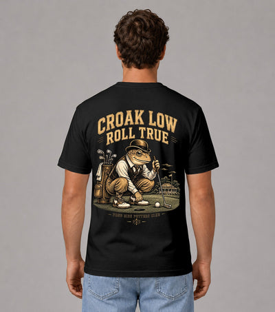 Croak Low Roll True Frog Golfer T-Shirt