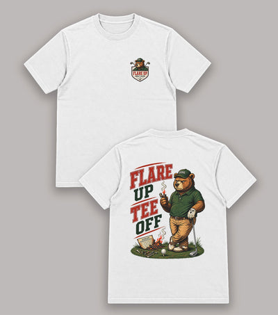 Flare Up Tee Off Bear Golf T-Shirt