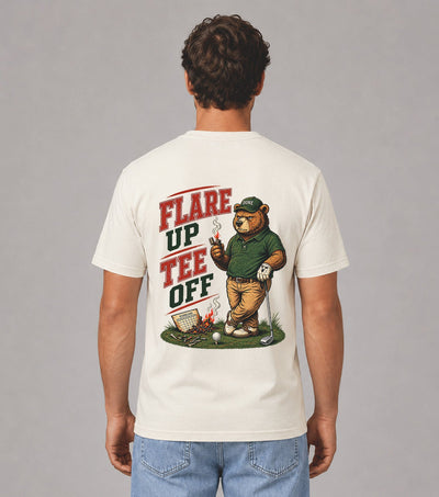 Flare Up Tee Off Bear Golf T-Shirt