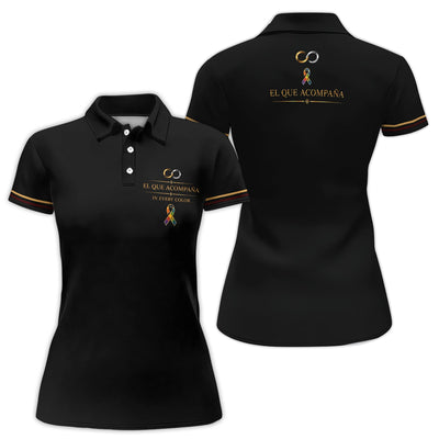 Autism Awareness Polo Shirt for Men – El Que Acompaña Infinity Ribbon Support Shirt