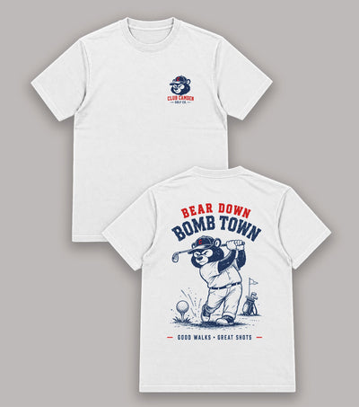 Bear Down Bomb Town Golf T-Shirt