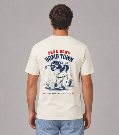 Bear Down Bomb Town Golf T-Shirt