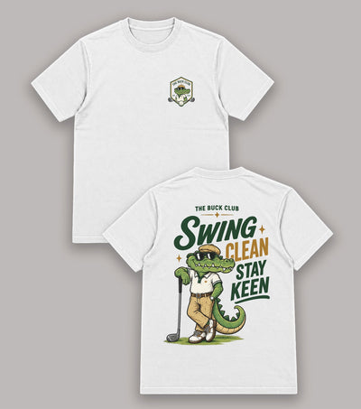 Swing Clean Stay Keen Alligator Golf T-Shirt