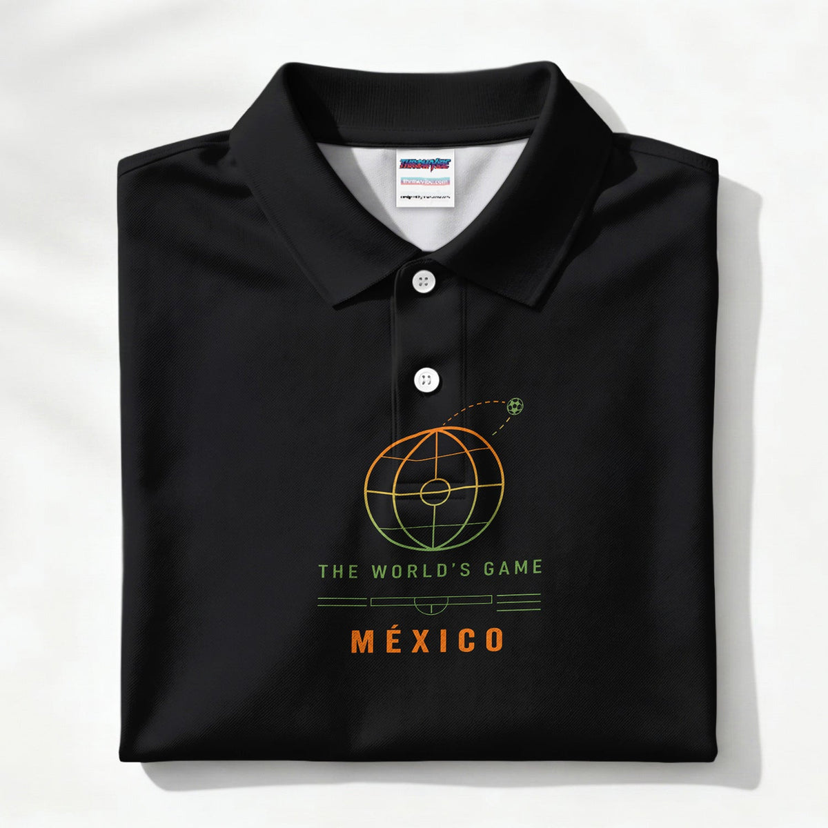 Mexico Street Football Polo Shirt for Men – The World’s Game CDMX Graphic Polo Shirt