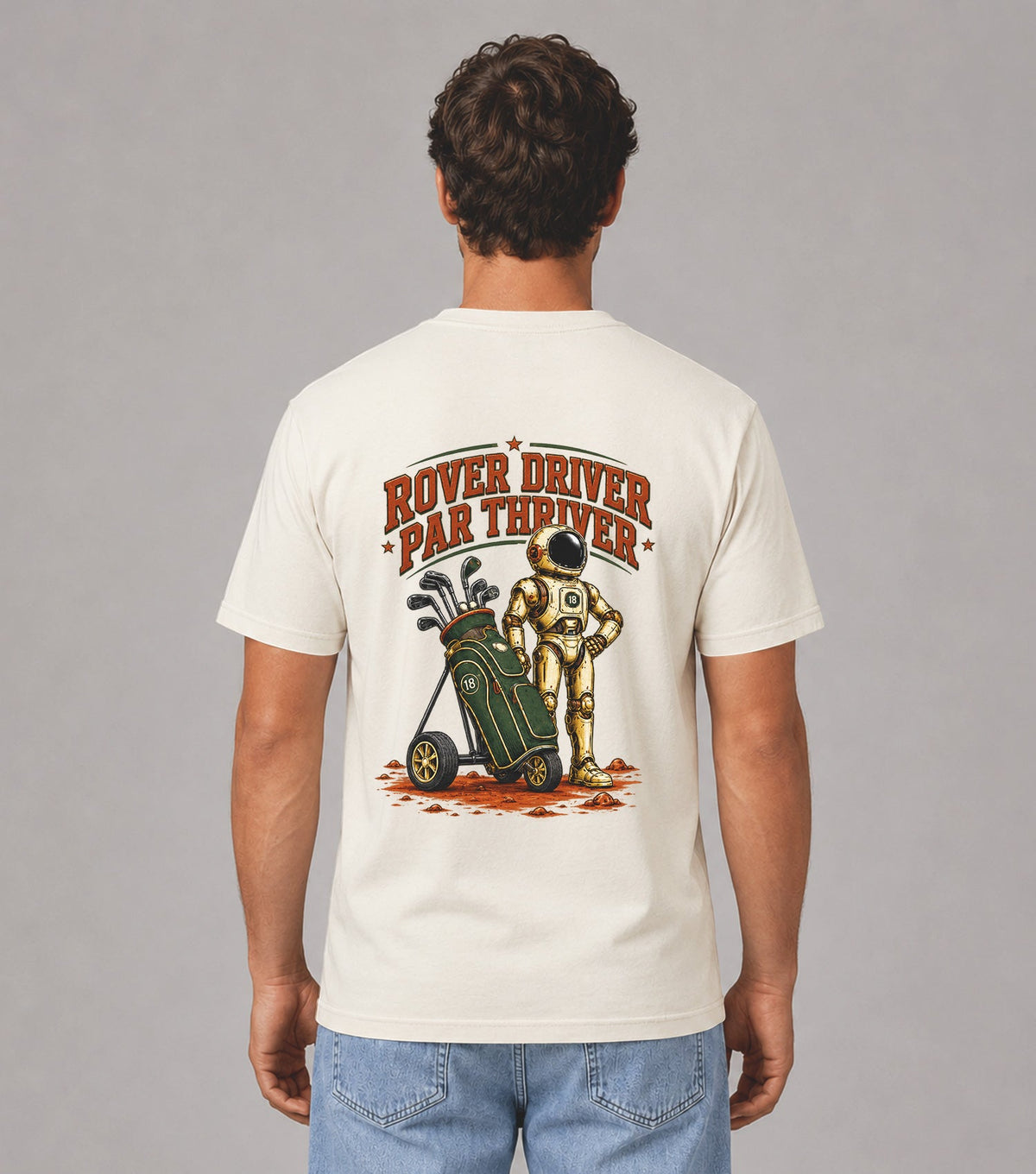 Rover Driver Par Thriver Astronaut Golf T-Shirt