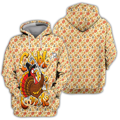 Funny Thanksgiving Turkey Golf Polo Shirt for Men – Gobble Till You Wobble Holiday Polo
