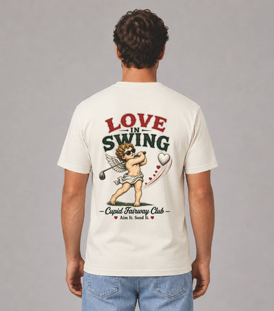 Love In Swing Cupid Golf T-Shirt