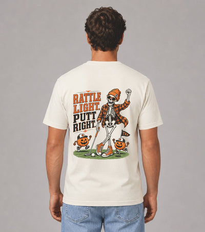 Rattle Light Putt Right Skeleton Golf T-Shirt
