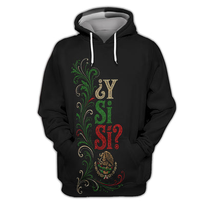 ¿Y Si Sí? Mexico Pride Polo Shirt for Men – Mexican Heritage Black Polo