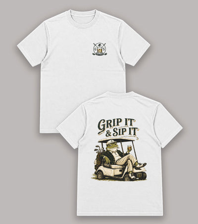 Grip It Sip It Frog Golf T-Shirt