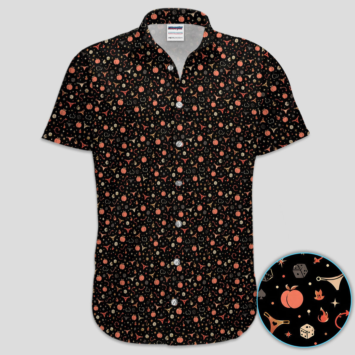 Funny Adult Humor Polo Shirt for Men – Hidden Naughty Casino Party Polo, Bachelor Vegas Night Shirt, Poker Night Man Cave Gift for Men