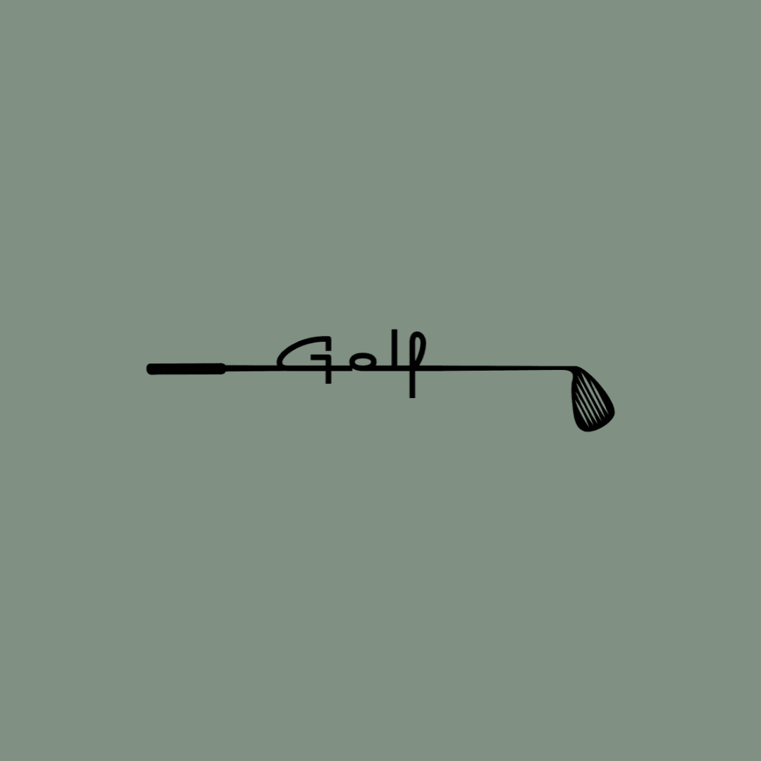 Golf Stick Line Art
