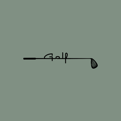 Golf Stick Line Art