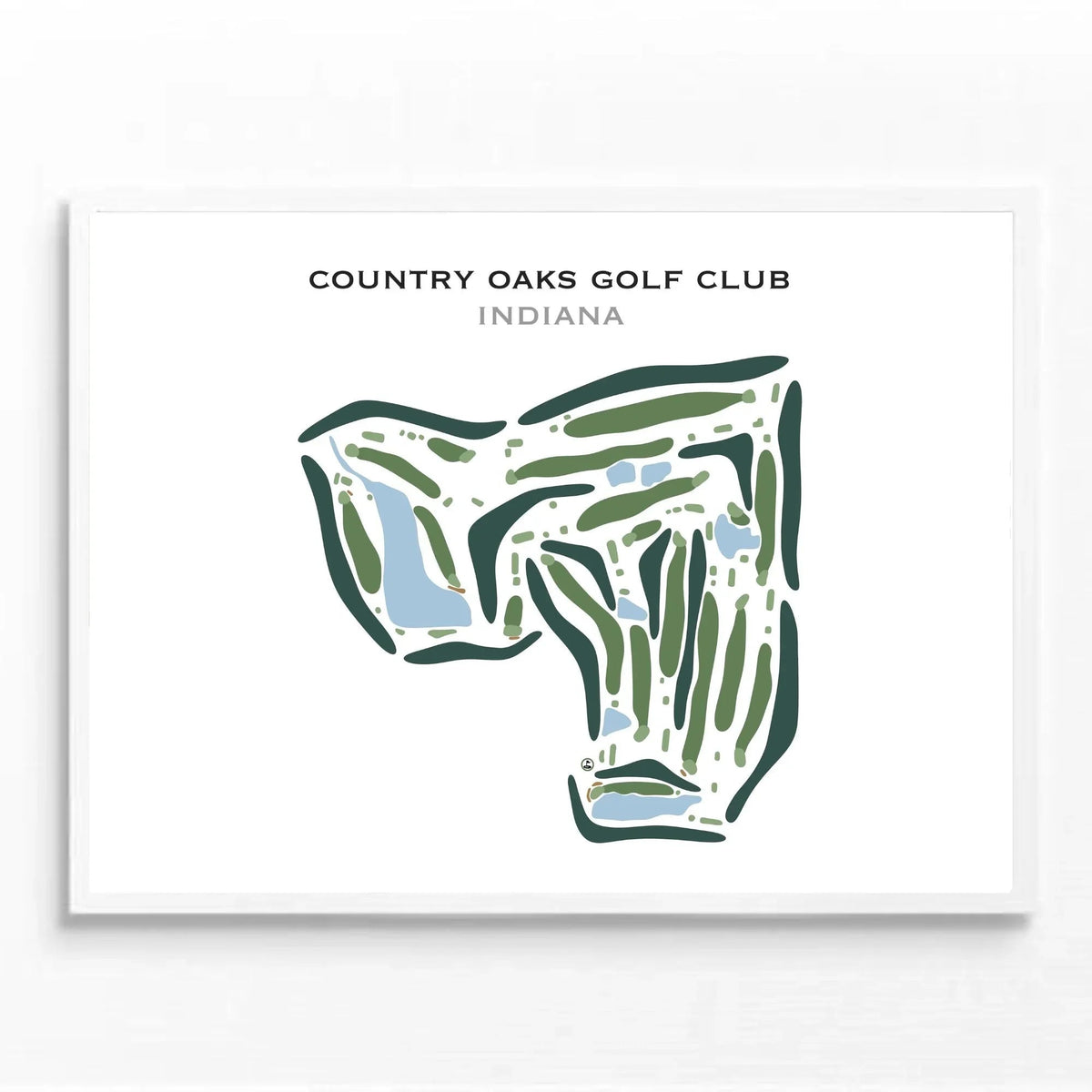 Country Oaks Golf Club, Indiana - Printed Golf Course