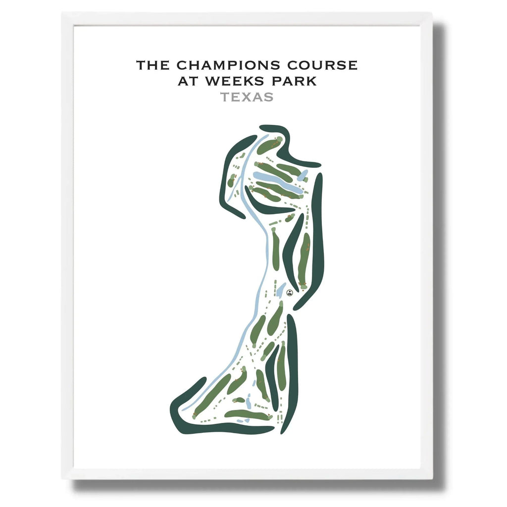 The Champions Course At Weeks Park, Texas - Printed Golf Course