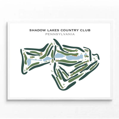 Shadow Lakes Country Club, Pennsylvania - Printed Golf Course