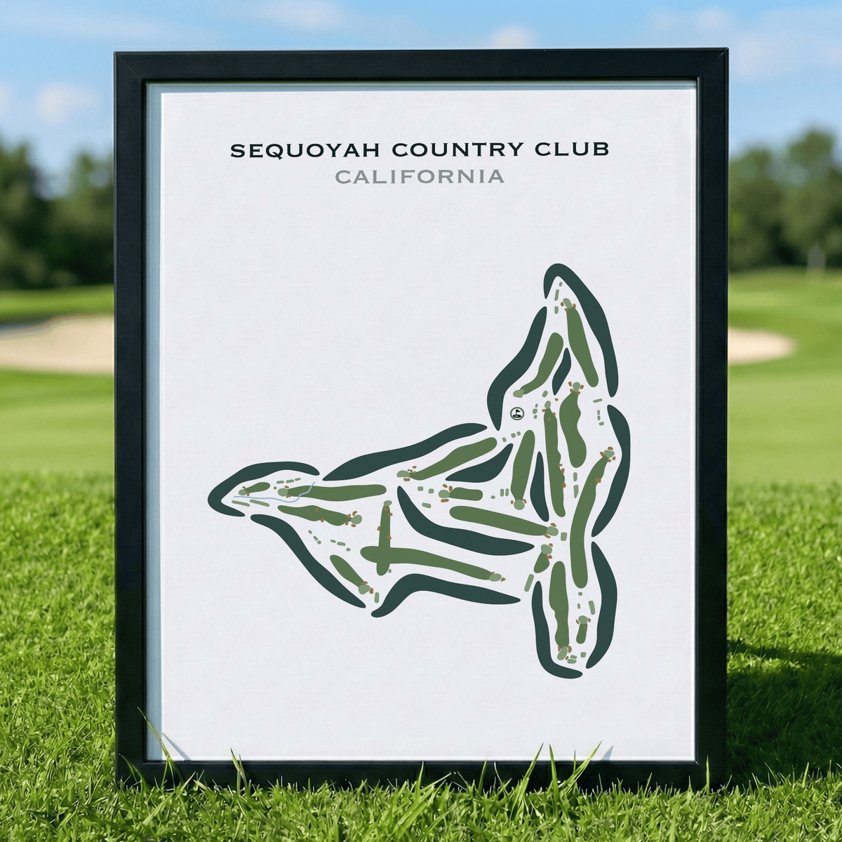 Sequoyah Country Club, California - Printed Golf Course