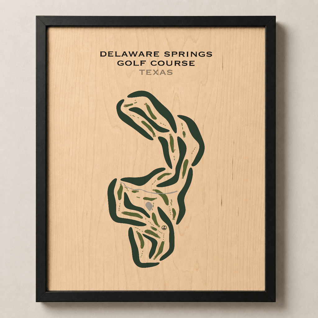 Delaware Springs Golf Course, Texas - Printed Golf Course