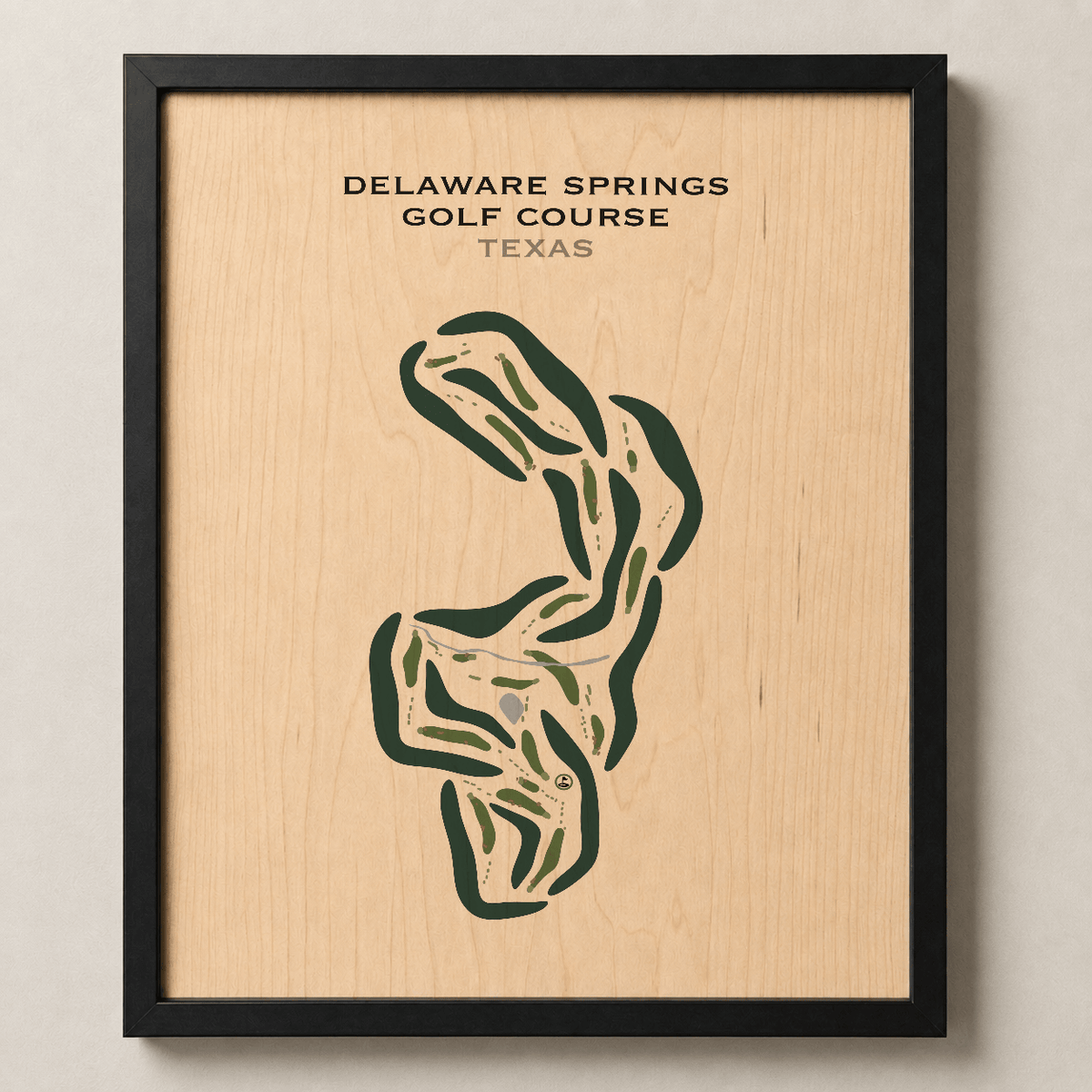 Delaware Springs Golf Course, Texas - Printed Golf Course