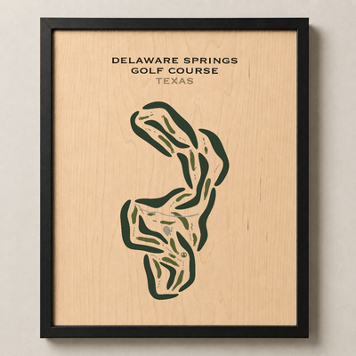 Delaware Springs Golf Course, Texas - Printed Golf Course