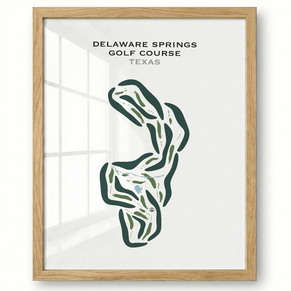 Delaware Springs Golf Course, Texas - Printed Golf Course