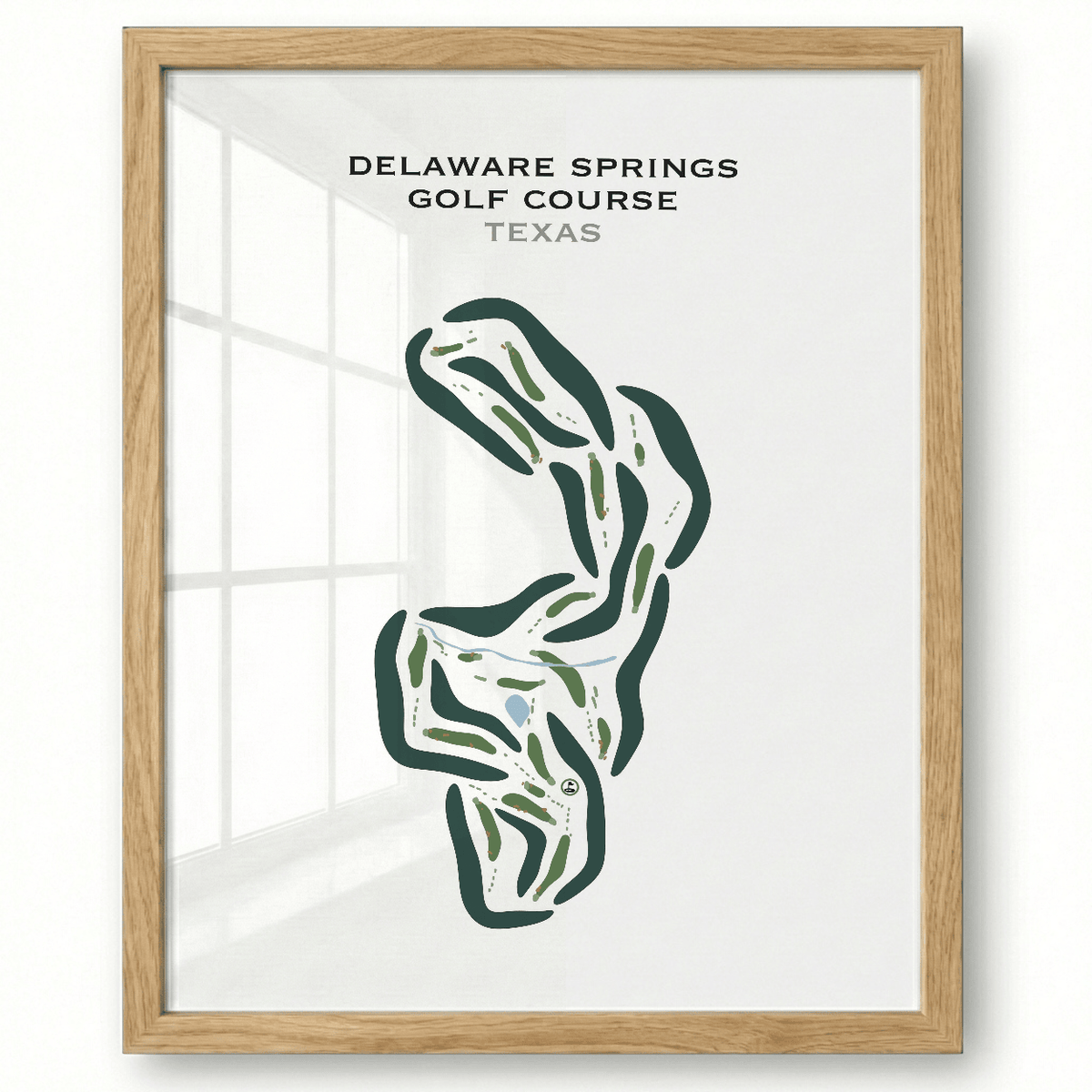 Delaware Springs Golf Course, Texas - Printed Golf Course