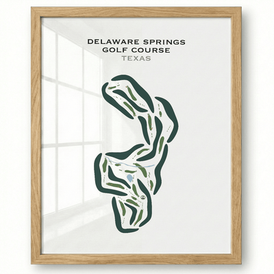 Delaware Springs Golf Course, Texas - Printed Golf Course