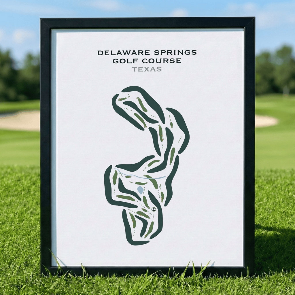 Delaware Springs Golf Course, Texas - Printed Golf Course