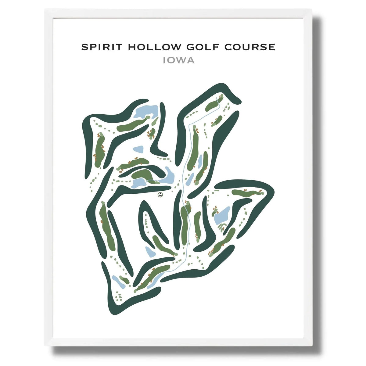 Spirit Hollow Golf Course, Iowa - Printed Golf Course