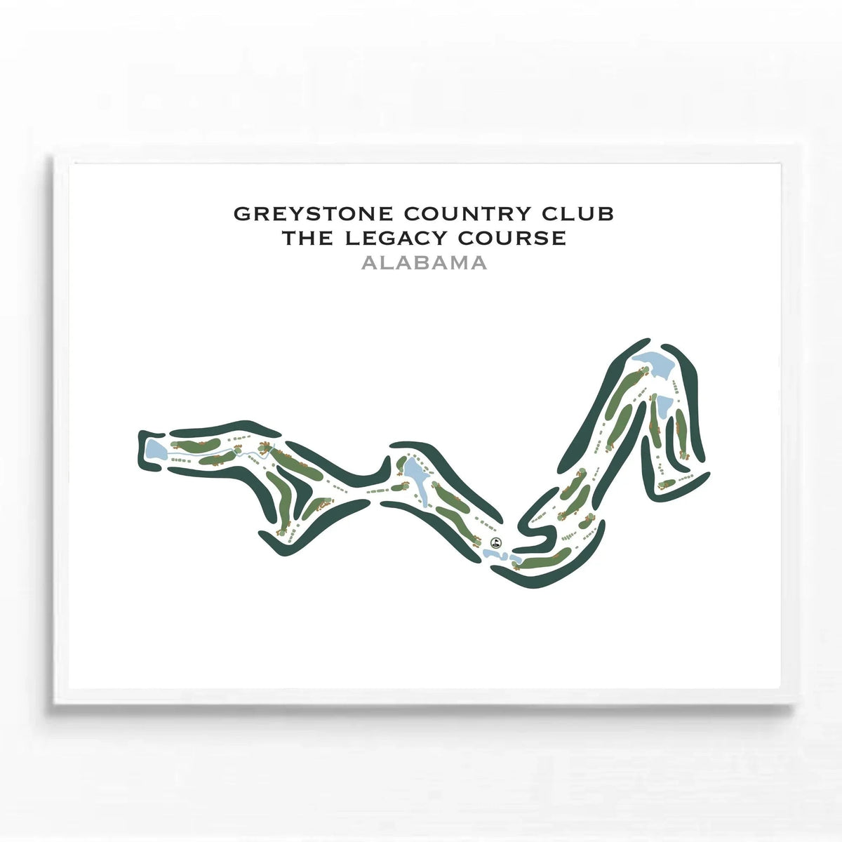 The Legacy Course, Greystone Country Club, Alabama - Printed Golf Course