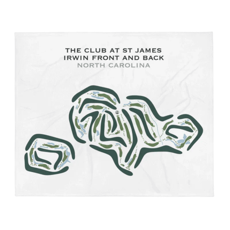 The Club At St. James Irwin, Front & Back, North Carolina - Printed Golf Course