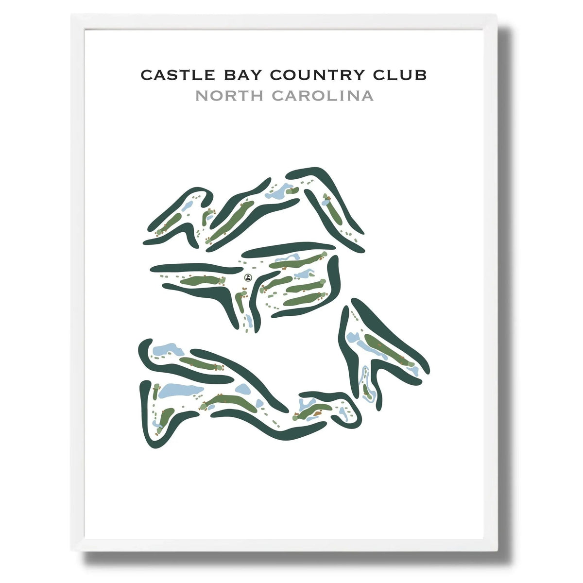 Castle Bay Country Club, North Carolina - Printed Golf Course