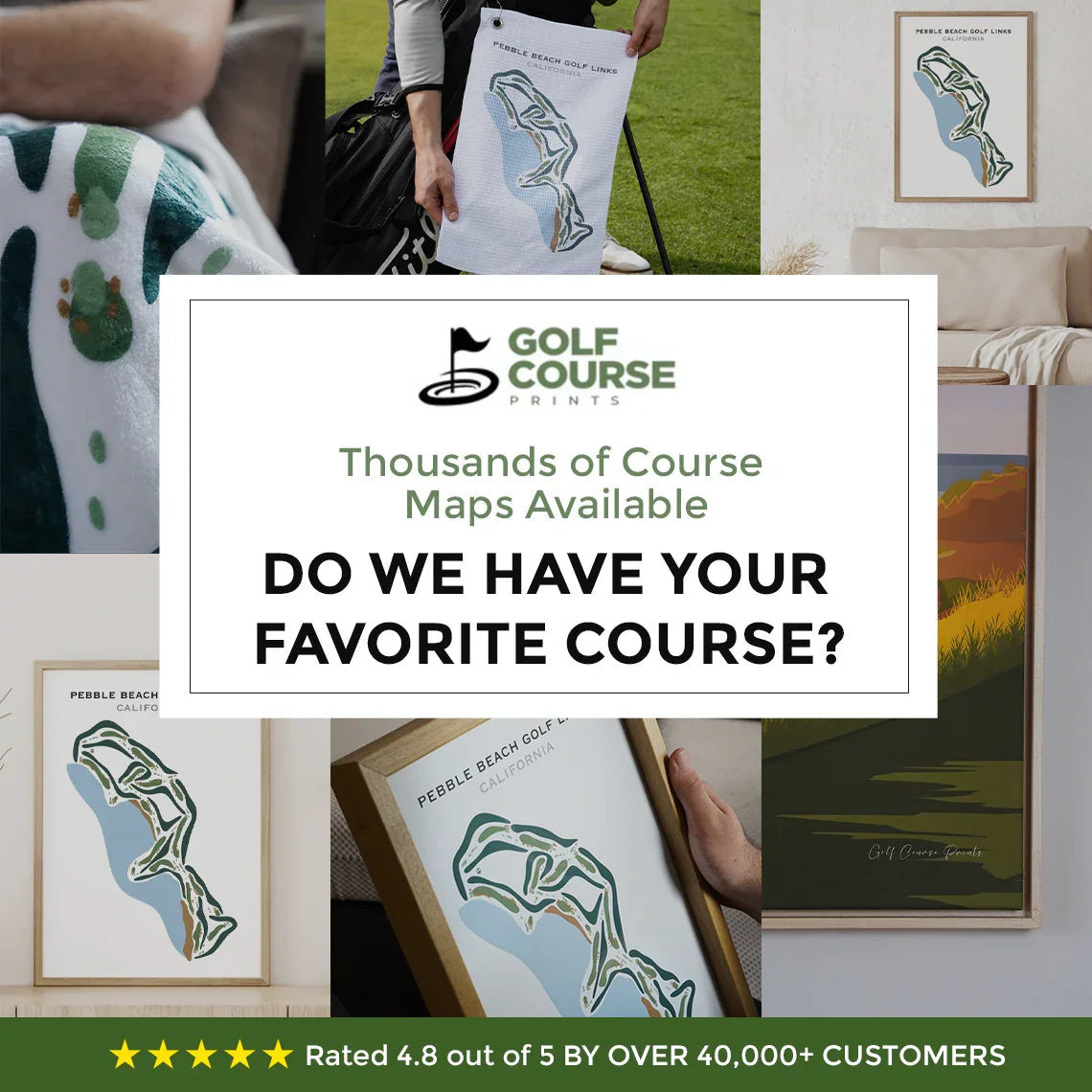 Custom Gradient Golf Course Map Design