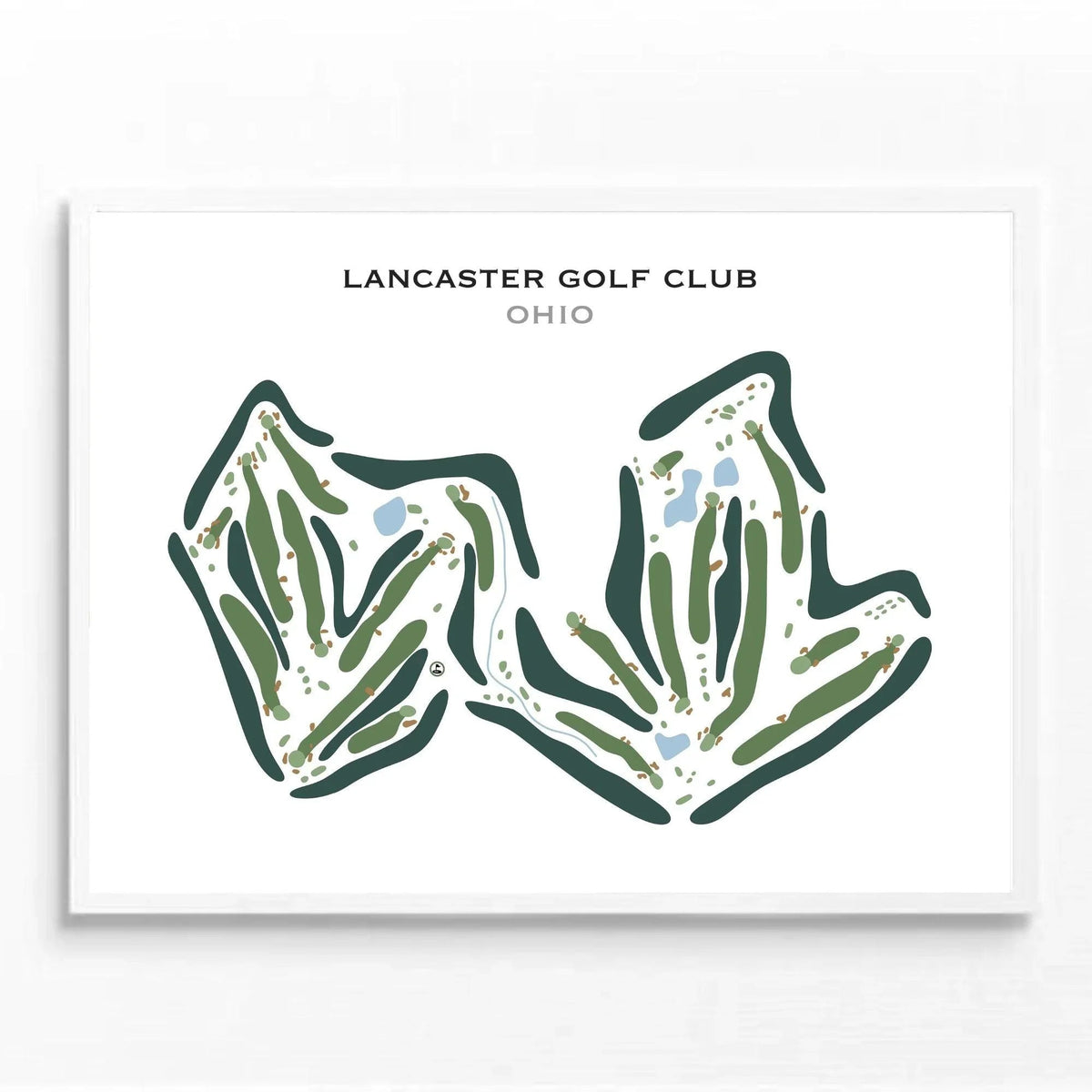 Lancaster Golf Club, Ohio - Printed Golf Course