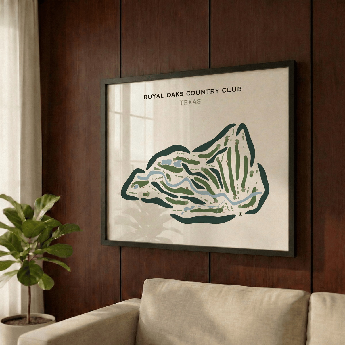 Royal Oaks Country Club, Texas - Printed Golf Course