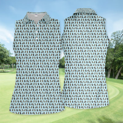 Funny Raccoon Golf Cart Pattern Shirt, Raccoon Golfer Golf Polo Shirt For Women, Animal Golf Lover Gift