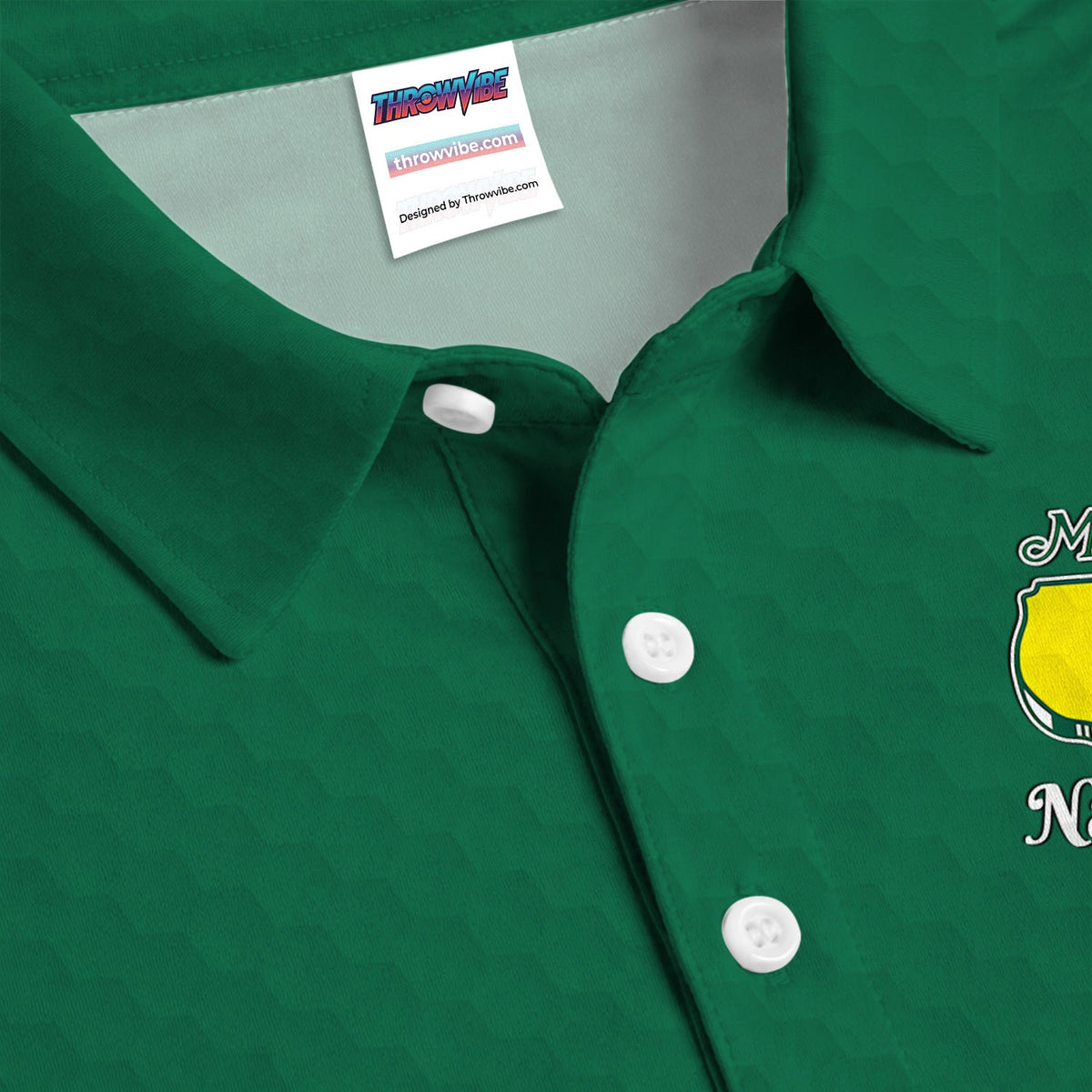 Personalized Classic Green Masters Golf Pattern Shirt, Custom Name Golf Polo Shirt For Men, Golf Lover Gift