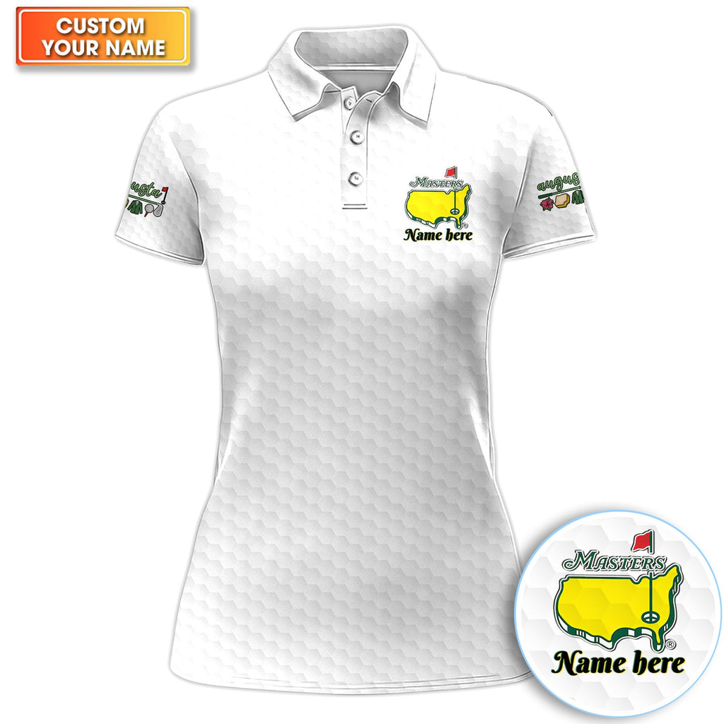 Personalized Classic Green Masters Golf Pattern Shirt, Custom Name Golf Polo Shirt For Men, Golf Lover Gift