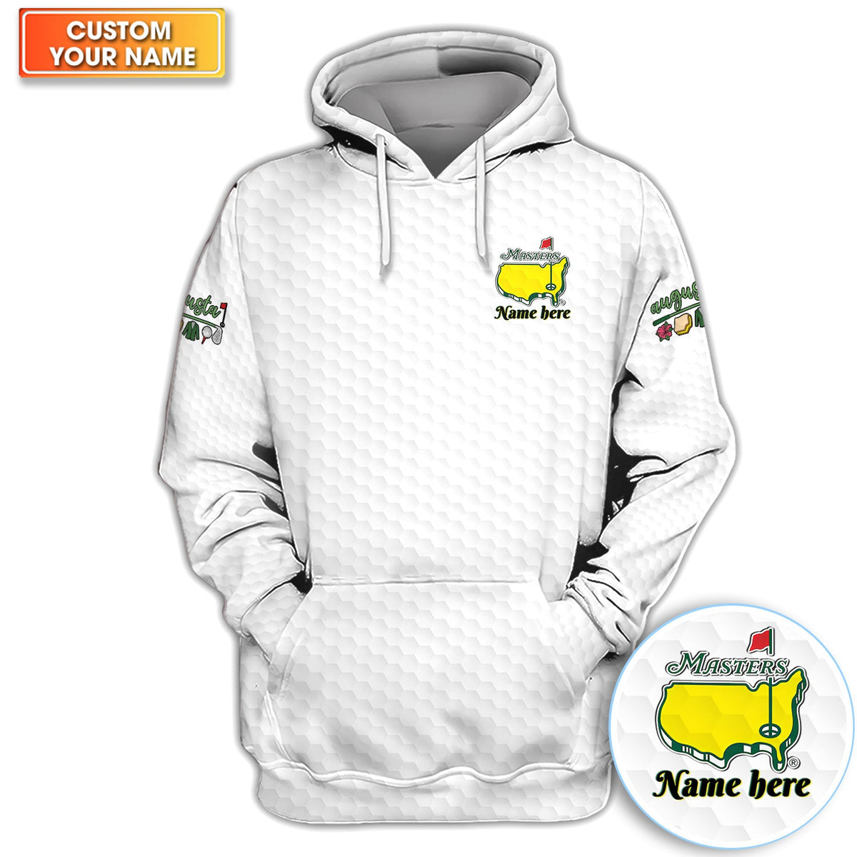 Personalized Classic Green Masters Golf Pattern Shirt, Custom Name Golf Polo Shirt For Men, Golf Lover Gift
