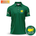 Personalized Classic Green Masters Golf Pattern Shirt, Custom Name Golf Polo Shirt For Men, Golf Lover Gift