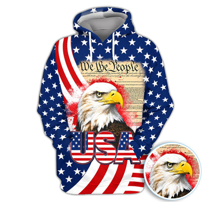 Patriotic American Eagle Golf Pattern Shirt, USA Flag Eagle Golf Shirt For Women, 4th Of July Gift
