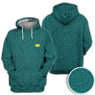 Green Golf Pattern Polo Shirt For Women, Clubs Balls All Over Print, Casual Sports Summer Golf Shirt