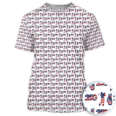 USA 250th Anniversary Golf Polo Shirt For Women, Patriotic Golfer Red White Blue 250 Pattern Polo, Golfer Gift