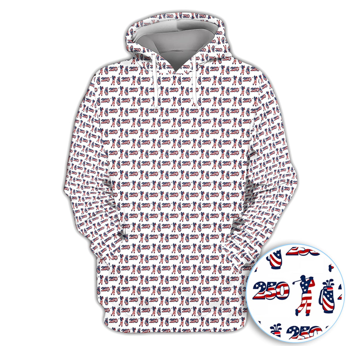 USA 250th Anniversary Golf Polo Shirt For Women, Patriotic Golfer Red White Blue 250 Pattern Polo, Golfer Gift