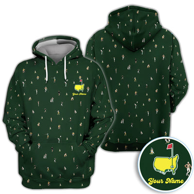 Personalized Mini Golfer Pattern Golf Shirt, Custom Golfer Golf Shirt For Women, Golfer Gift